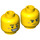 LEGO Amarillo Jack Davids Minifigura Cabeza (Espiga sólida hueca) (3626 / 56058)