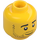 LEGO Amarillo Hombre Cabeza con Barba corta y Ancho Mueca (Espiga sólida hueca) (3626 / 38344)