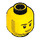 LEGO Amarillo Minifigura Cabeza con Smirk y Barba corta Barba (Espiga de seguridad) (14070 / 51523)