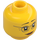 LEGO Amarillo Misako Cabeza con Gafas (Espiga sólida hueca) (3626 / 23694)