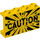 LEGO Amarillo Panel 1 x 4 x 2 con &quot;Caution&quot; y Explosion Burst (14718 / 74082)