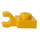 LEGO Amarillo Plato 1 x 1 con Acortar Horizontal (Clip de &#039;O&#039; abierto grueso) (52738 / 61252)