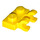 LEGO Amarillo Plato 1 x 2 con Horizontal Clips (Clips &#039;O&#039; Abiertos) (49563 / 60470)
