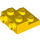 LEGO Amarillo Plato 2 x 2 x 0.7 con 2 Tachuelas en Lado (4304 / 99206)