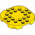 LEGO Amarillo Placa 6 x 6 x 0.7 Circular Semicircle (66789)