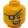 LEGO Amarillo Punk Pirata Minifigura Cabeza (Espiga sólida hueca) (3626 / 75559)