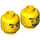 LEGO Amarillo Scott Francis Minifigura Cabeza (Espiga sólida hueca) (3626 / 67246)