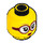 LEGO Amarillo Shirley Keeper Plano Cabeza con Rojo oscuro Gafas (Espiga sólida hueca) (3626 / 73965)