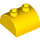 LEGO Amarillo Pendiente 2 x 2 Curvo con 2 Tachuelas en Parte superior (30165)
